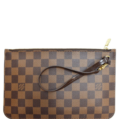 LOUIS VUITTON  Pochette Wristlet Pouch Monogram Canvas Neverfull MM Brown