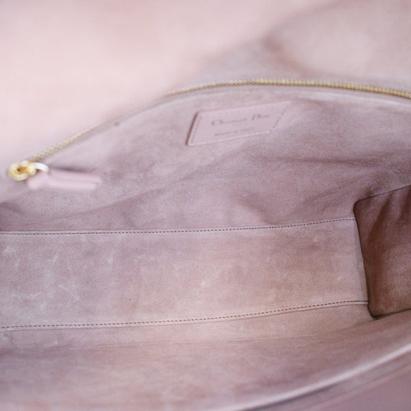 CHRISTIAN DIOR Lady Dior Large Quilted Leather Shoulder Bag Blush