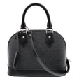 LOUIS VUITTON Alma BB Epi Leather Satchel Crossbody Bag Black