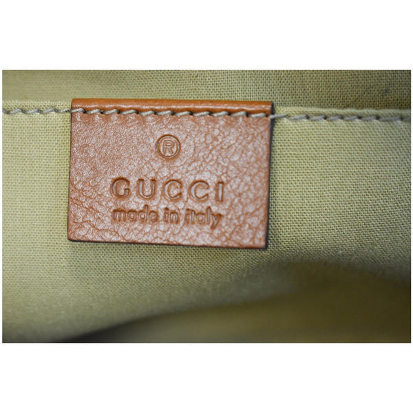 GUCCI Vintage Web Canvas Shoulder Bag Beige 575073
