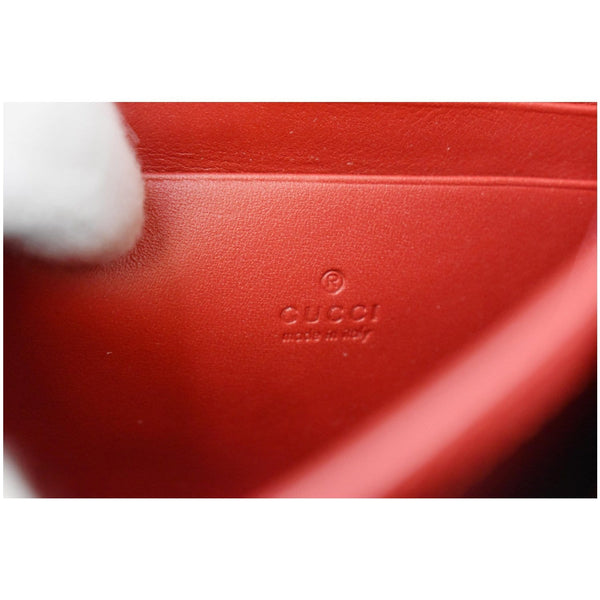 GUCCI Dionysus Mini Python Leather Crossbody Chain Wallet Red 401231