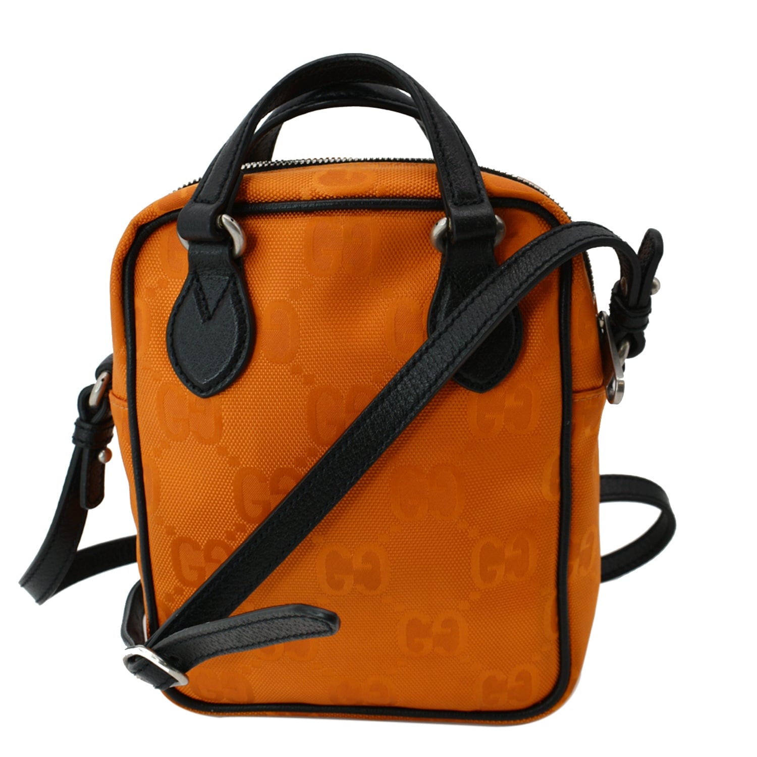 GUCCI Off The Grid Nylon Monogram Shoulder Bag Orange 625850