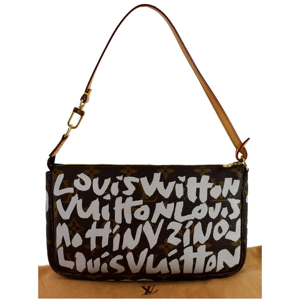 LOUIS VUITTON Monogram Graffiti Accessoires Pochette Bag Brown