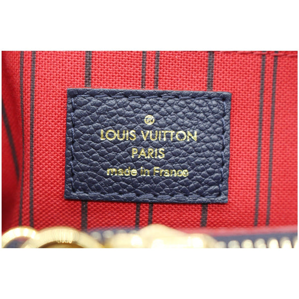 LOUIS VUITTON Montaigne MM Monogram Empreinte Shoulder Bag Blue
