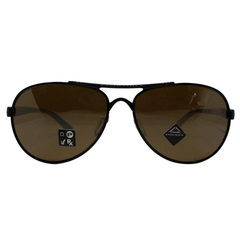 Oakley OO4108-18 Tie Breaker Polished Black Sunglasses Prizm Tungsten Lens