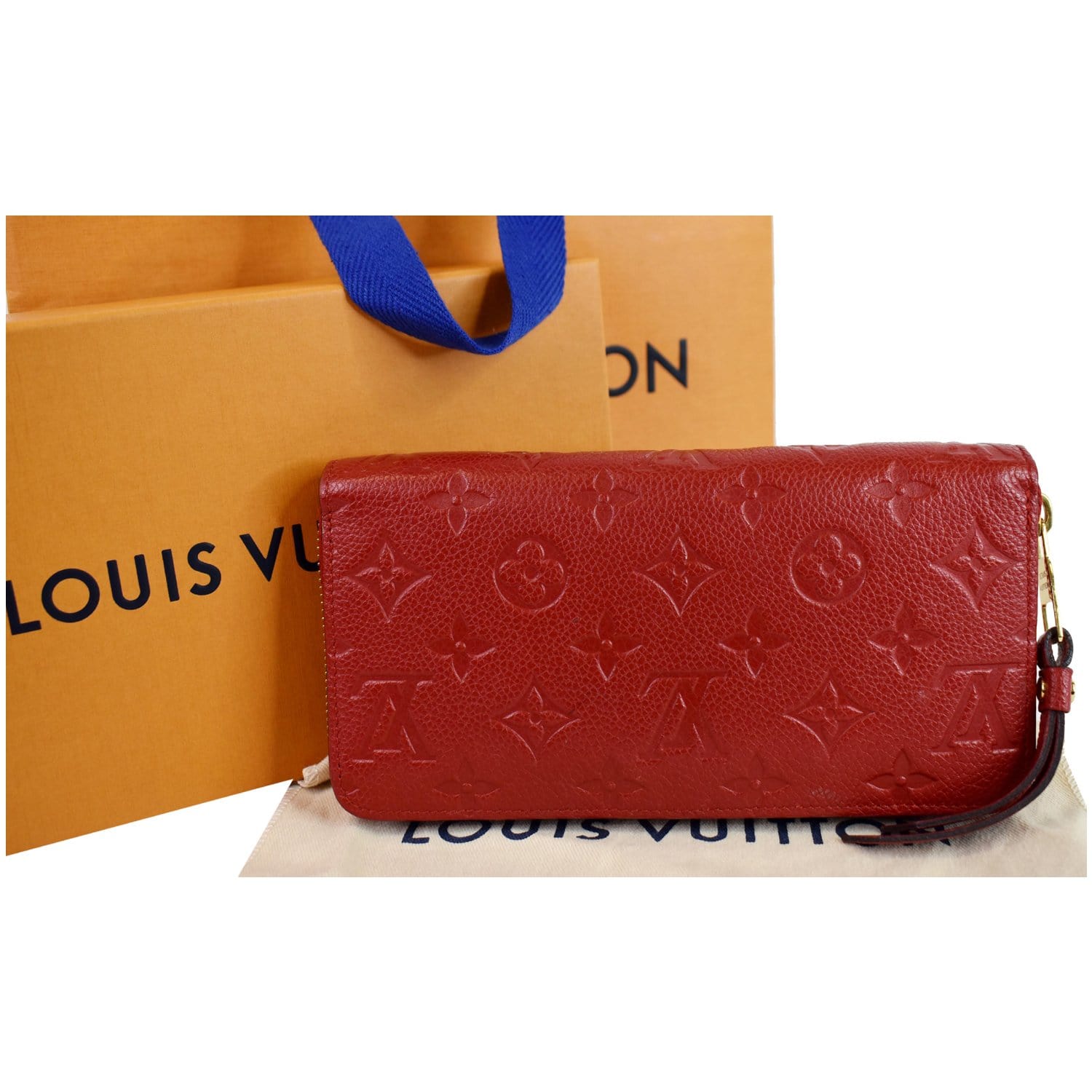 .com: Louis Vuitton Zippy Wallet Monogram Empreinte Leather (Marine  Rouge) : Clothing, Shoes & Jewelry