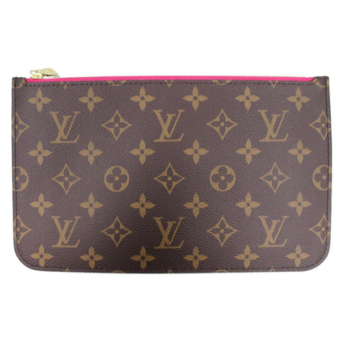 LOUIS VUITTON Pochette Wristlet Pouch Monogram Canvas Neverfull GM Brown