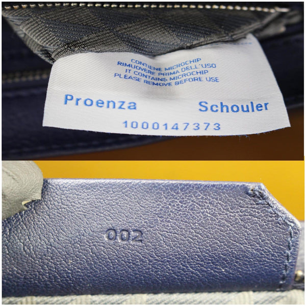 PROENZA SCHOULER Medium PS1 Leather Satchel Shoulder Bag Navy