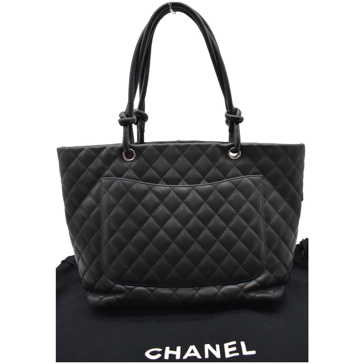 Chanel - Authenticated Cambon Large Rectangle Handbag - Leather Black Plain for Women, Good Condition