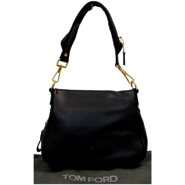 TOM FORD Jennifer Medium Leather Shoulder Bag Black