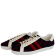 Gucci Ace Low-Top Wool GG Monogram Canvas Sneaker - red.