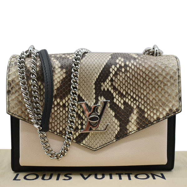 LOUIS VUITTON MyLockme BB Python Leather Crossbody Bag Black