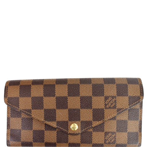 LOUIS VUITTON Josephine Damier Ebene Wallet Brown