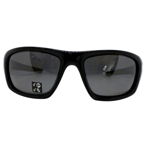 Oakley 12-837 Valve Polished Black Sunglasses Black Iridium Polarized Lens
