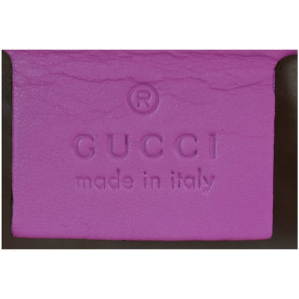 GUCCI Sylvie Medium Web Smooth Leather Top Handle Shoulder Bag Pink 431665