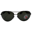 RAY-BAN RB3526 029/9A Matte Gunmetal Sunglasses Green Polarized Lens