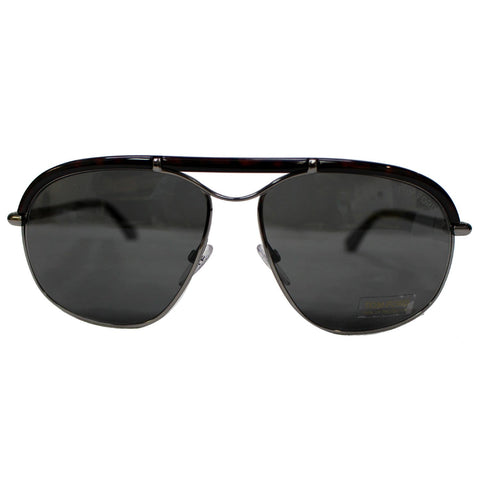 TOM FORD FT0234 13A 59 Russell Gunmetal Havana Sunglasses Grey Lens