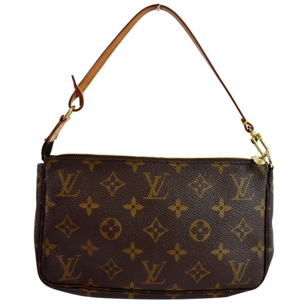Louis Vuitton Pochette Monogram Canvas Pouch Brown - brown texture
