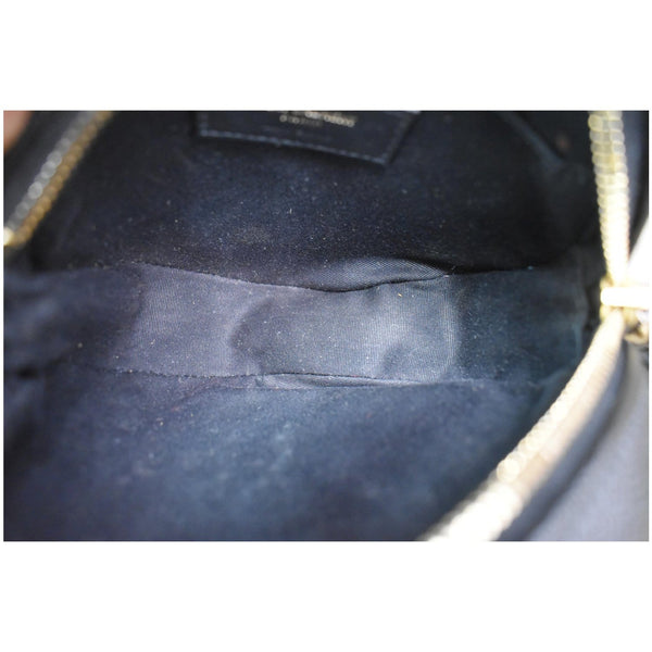 YVES SAINT LAURENT Vinyle Round Chevron Leather Crossbody Bag Black