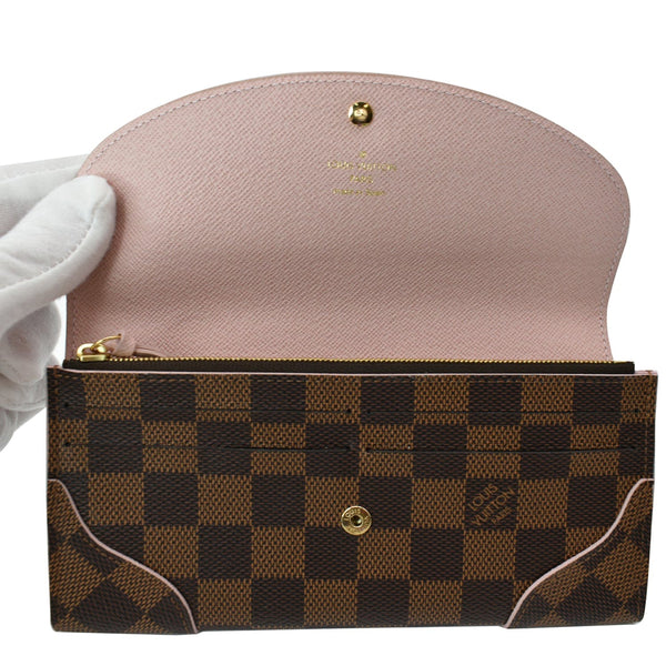 LOUIS VUITTON Caissa Damier Ebene Wallet Rose Ballerine - Hot Deals