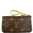 LOUIS VUITTON Key Coin Pouch Monogram Canvas Brown