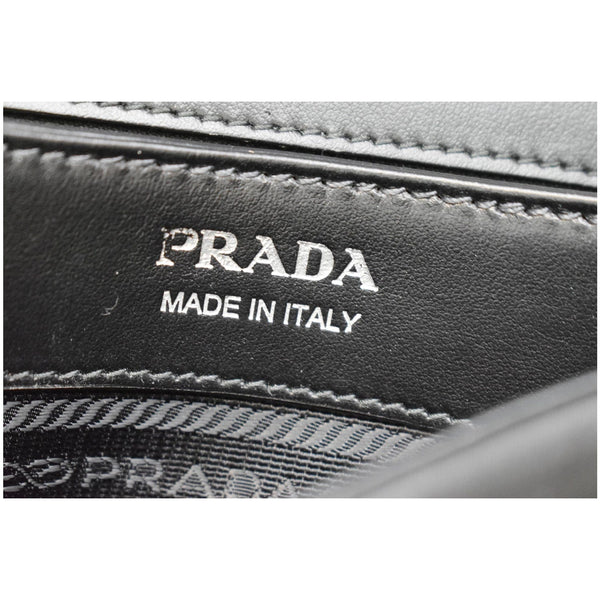 PRADA Nylon Leather Shoulder Bag Black