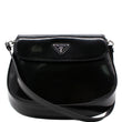 PRADA Cleo Brushed Leather Shoulder Bag Black