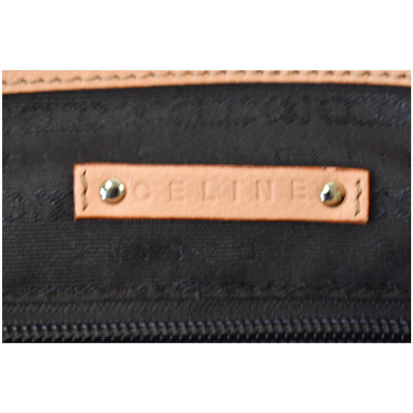 Celine Blossom Leather Tote Bag Peach - engraved name