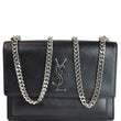 YVES SAINT LAURENT Sunset Medium Leather Shoulder Bag Black