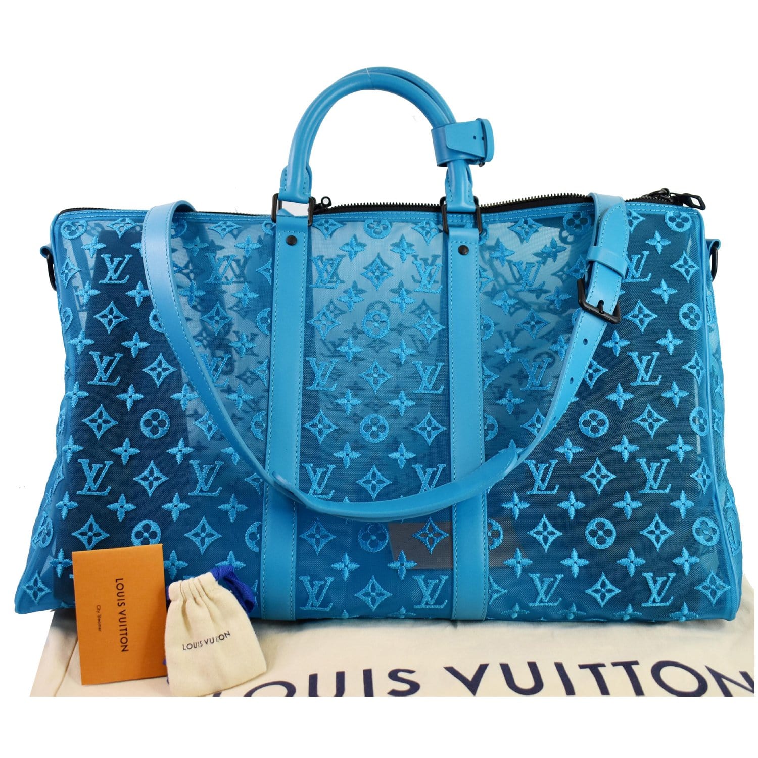 Blue Louis Vuitton Taigarama Keepall Bandouliere 50 Travel Bag – Designer  Revival