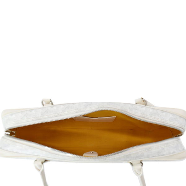 GOYARD Saint Martin Chevron Print Coated Canvas Shoulder Bag White