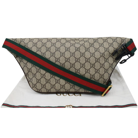 GUCCI Courrier GG Supreme Canvas Belt Waist Bum Bag Beige 529711