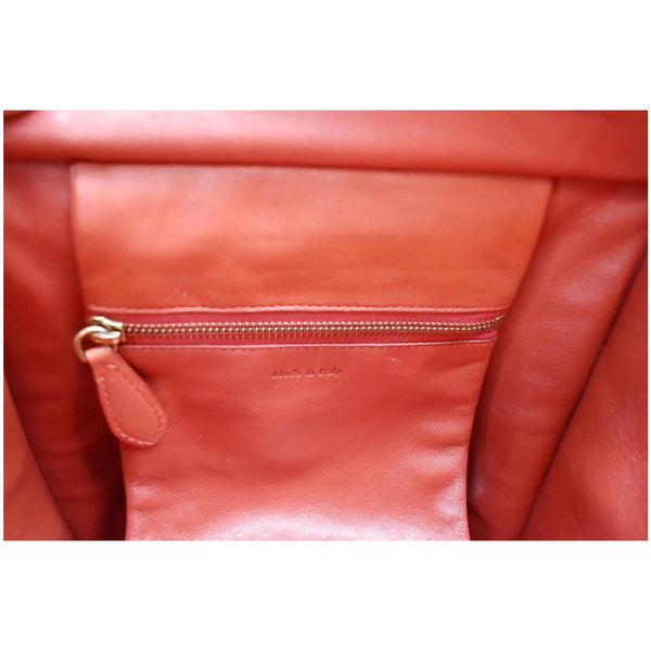 Celine Micro Luggage Calfskin Leather Tote Bag - Red color