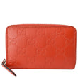 GUCCI GG Leather Zip Around Wallet Red 255452 - 15% Off