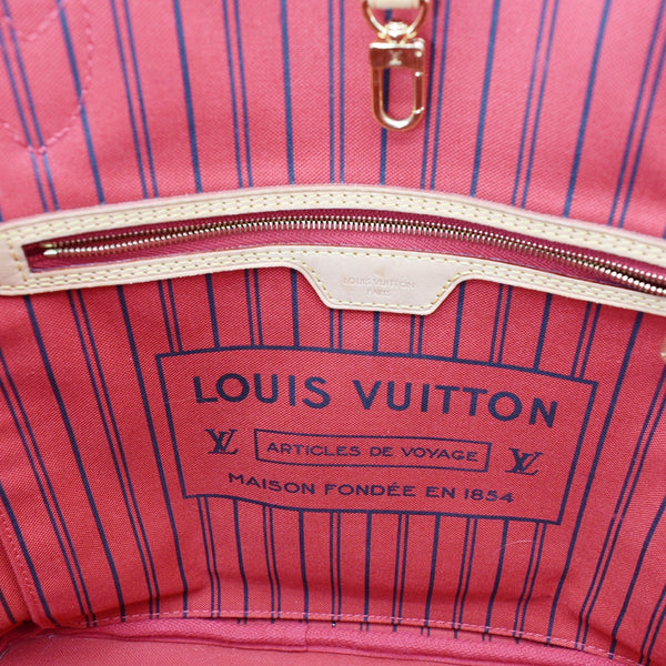 LOUIS VUITTON Neverfull MM Monogram Canvas Tote Bag Brown