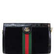 GUCCI Ophidia GG Small Web Suede Leather Shoulder Bag Black 503877