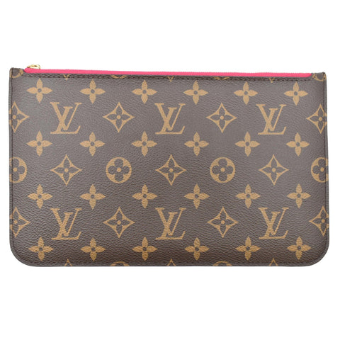 Louis Vuitton Neverfull MM Monogram Canvas Pochette Pouch