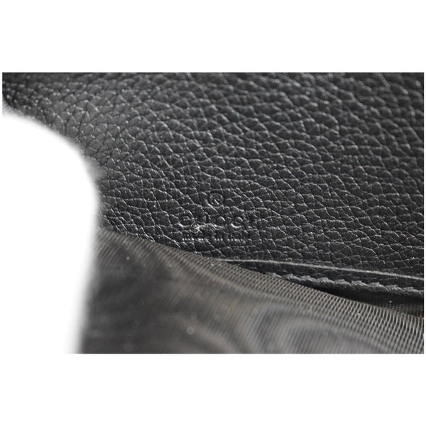 GUCCI Print Leather Zip Around Wallet Black 496317