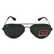RAY-BAN RB3558-913971 Matte Antique Black Sunglasses Green Classic Lens