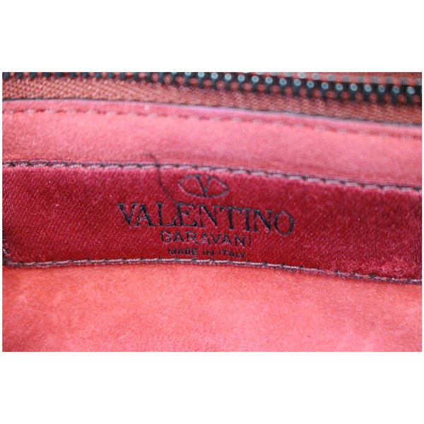 VALENTINO Garavani Rockstud Spike Chain Leather Crossbody Bag Black
