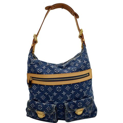 LOUIS VUITTON Baggy GM Monogram Denim Hobo Bag Blue