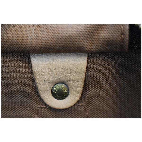 LOUIS VUITTON Speedy 35 Monogram Canvas Satchel Handbag Brown