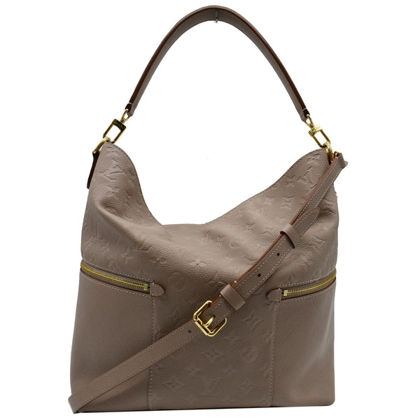 LOUIS VUITTON Melie Empreinte Leather Hobo Bag Taupe Glace