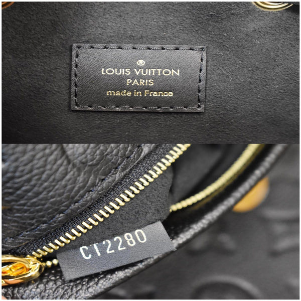 Louis Vuitton Montsouris Empreinte Leather Backpack Bag - made in France