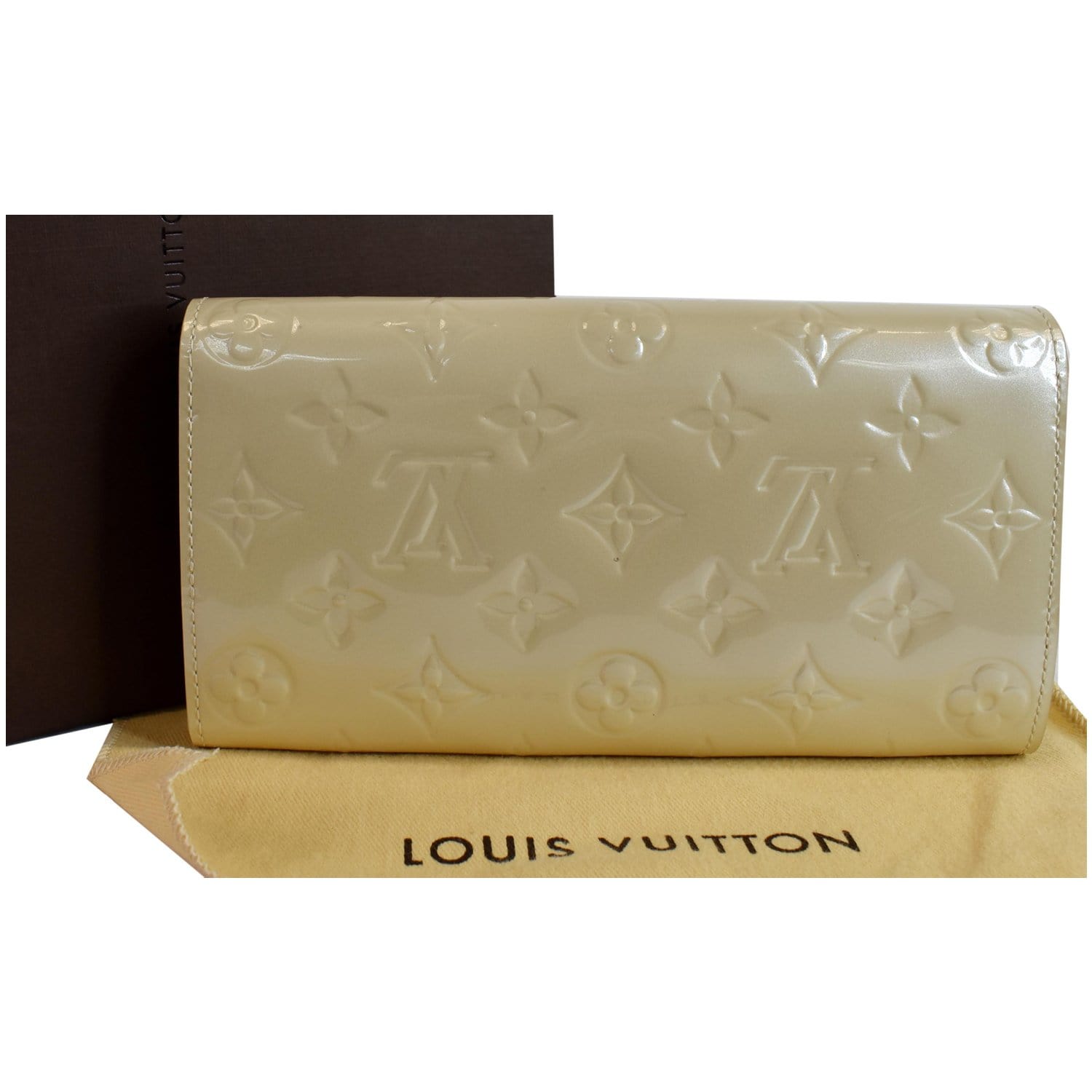 Sold at Auction: Louis Vuitton - Small Cream Frame Wallet - Vernis Patent  Leather Monogram