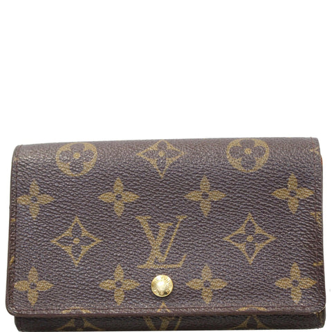 LOUIS VUITTON Porte Monnaie Monogram Billets Tresor Wallet Brown