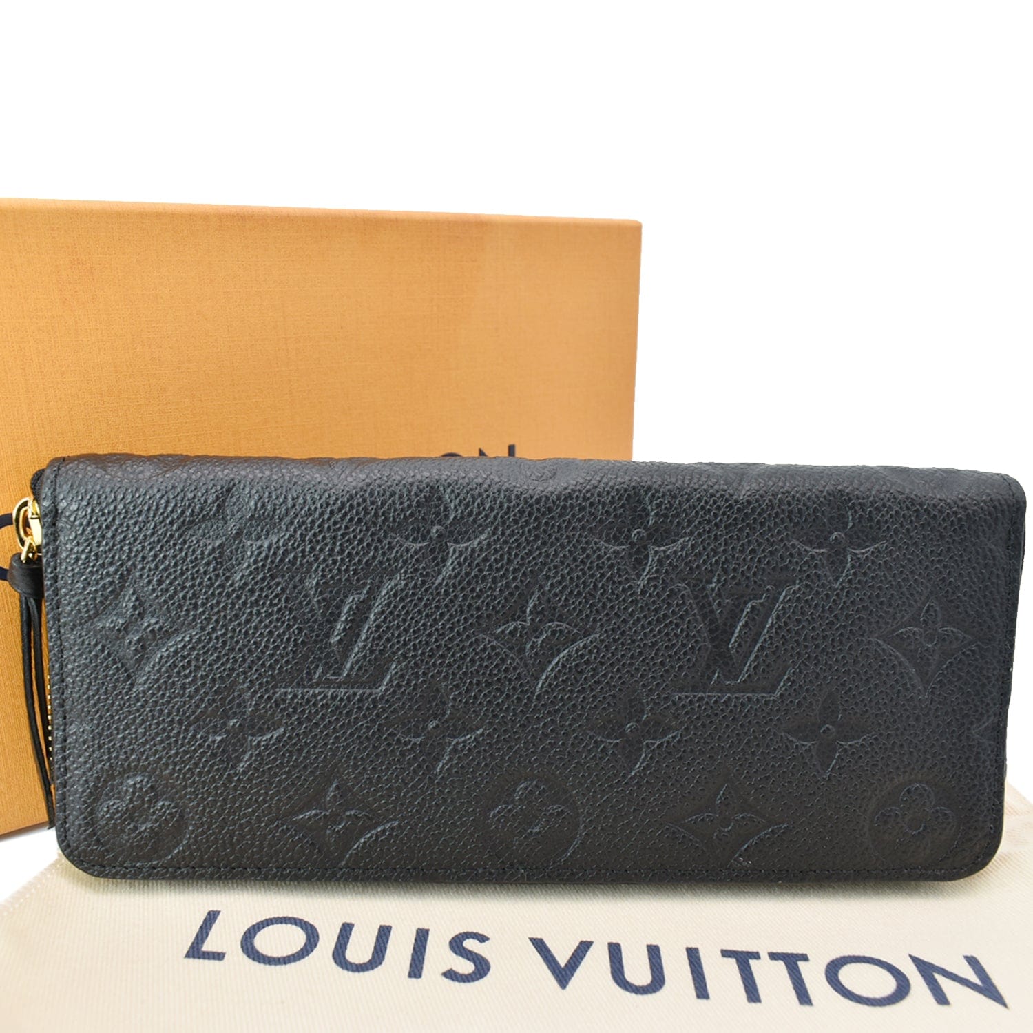 Louis Vuitton Clemence Wallet Monogram Empreinte Leather Blue