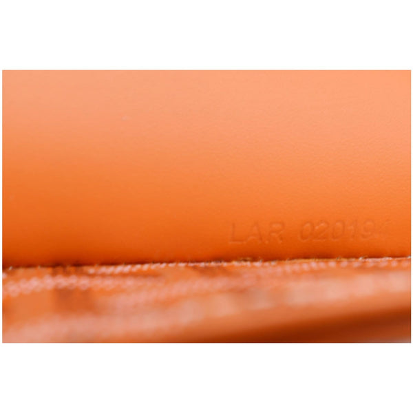 GOYARD Saigon MM Chevron Print Coated Canvas Top Handle Shoulder Bag Orange