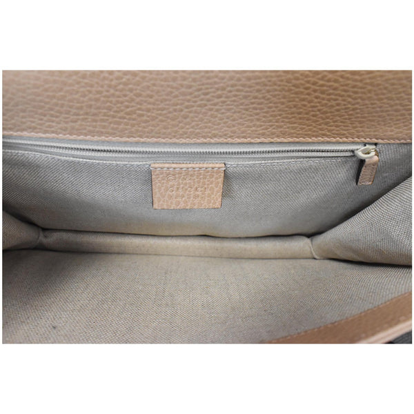 Gucci Interlocking GG Calfskin Leather Shoulder Bag Interior