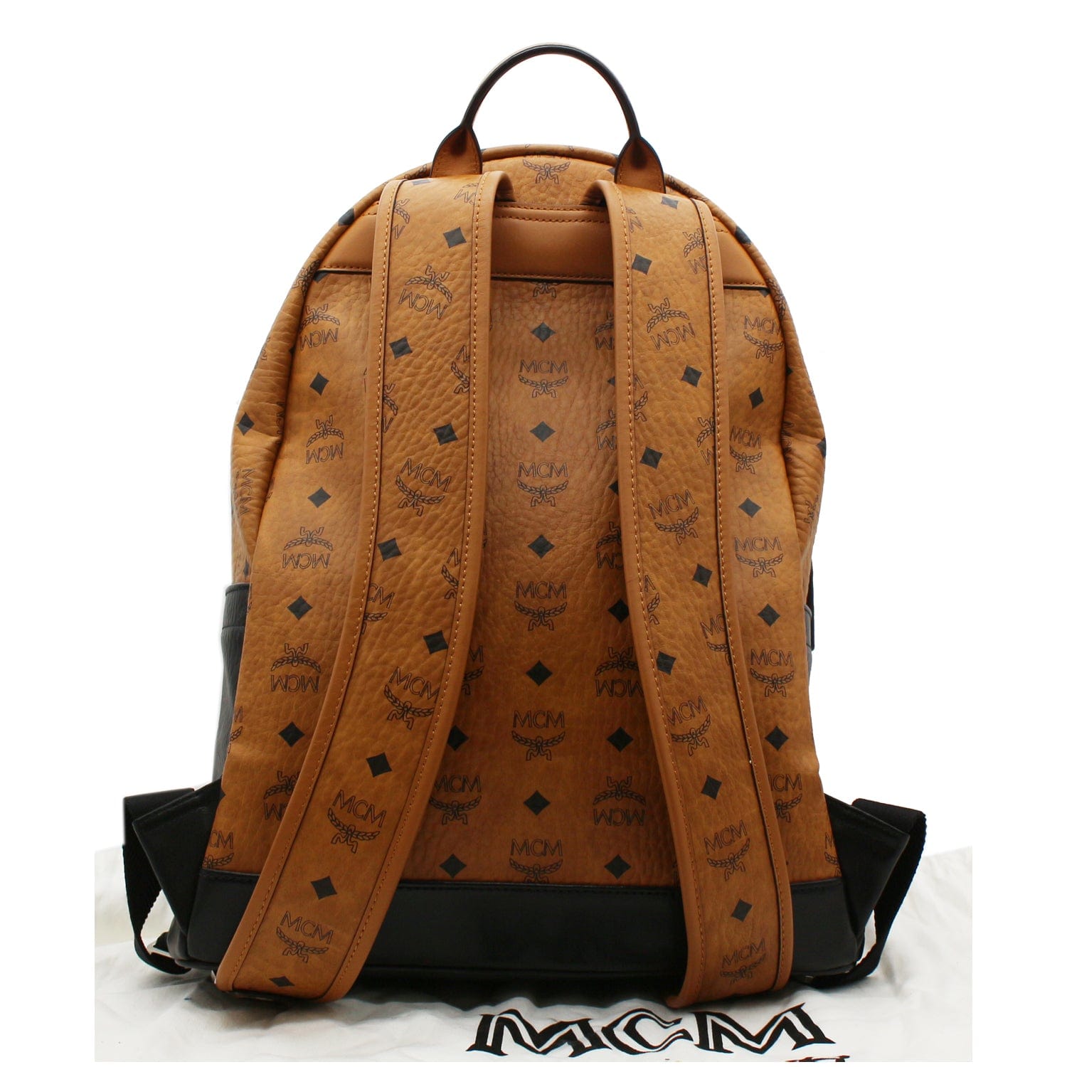 Mcm Stark Visetos Monogram Medium Backpack - Brown